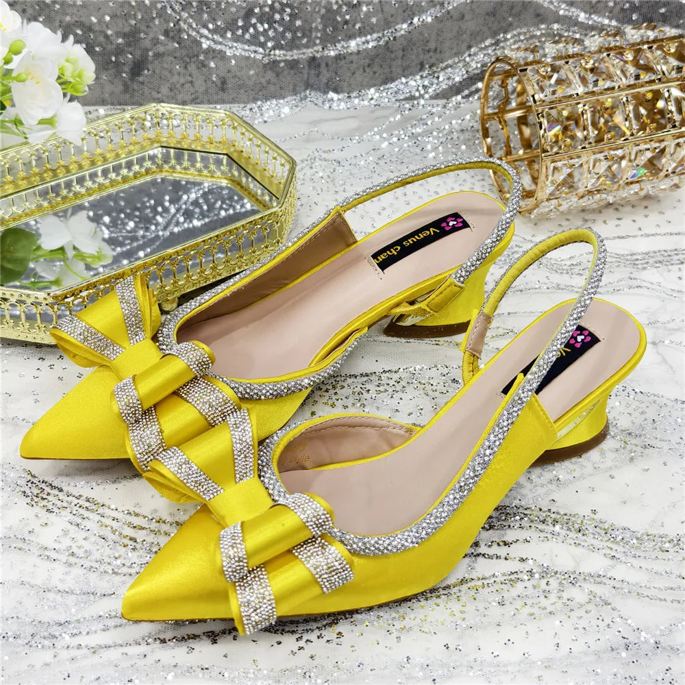 Elegant African-Inspired High Heel Chain Slingback Sandals for Women – Party & Wedding Pumps