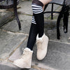 BCEBYL Women's Faux Suede Ankle Boots — Plush-Lined Lace-Up Round Toe Platform Winter Short Boots