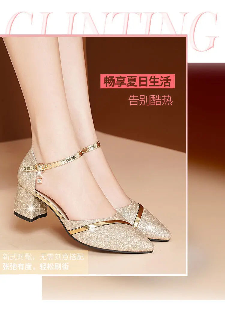 Women’s Black Pointed-Toe Mary Jane Pumps – PU Upper, EVA Insole, 3–5 cm (1.2–2.0 in) Square Heel – Party & Wedding Shoes