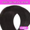 100-200g Remy Human Hair Clip-In Extensions Full Head Dark Brown 14–28 in (35–70 cm) 7-Piece Clip-On Set