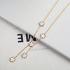 Adjustable Gold-Plated 316L Stainless Steel Clover Flower Bracelet — Five-Leaf Petal Charm for Women, Hypoallergenic Gift