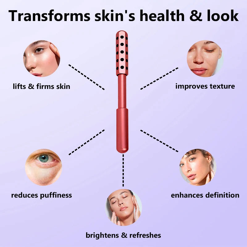 24 Germanium Face Massage Stick – Acupoint Roller Facial Massager & Gua Sha Tool for Women