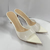 Transparent Pointed Stiletto Mules - Women's Clear High Heel Slip-On Sandals, 3.1 in (8 cm)