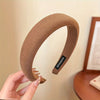Solid Sponge Wide Headband for Women & Girls – Soft Spa Face-Wash Hair Band 14 cm (5.5 in)