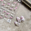 Gold Snowflake & Snowman 3D Self-Adhesive Christmas Nail Stickers with Rhinestones, 10.3 x 8 cm (4.06 x 3.15 in) Sheet