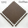 EVA Interlocking Floor Tile 30×30×1 cm (11.8×11.8×0.4 in) Leaf Texture Non-Slip Shock-Absorbing Gym, Yoga & Baby Play Mat