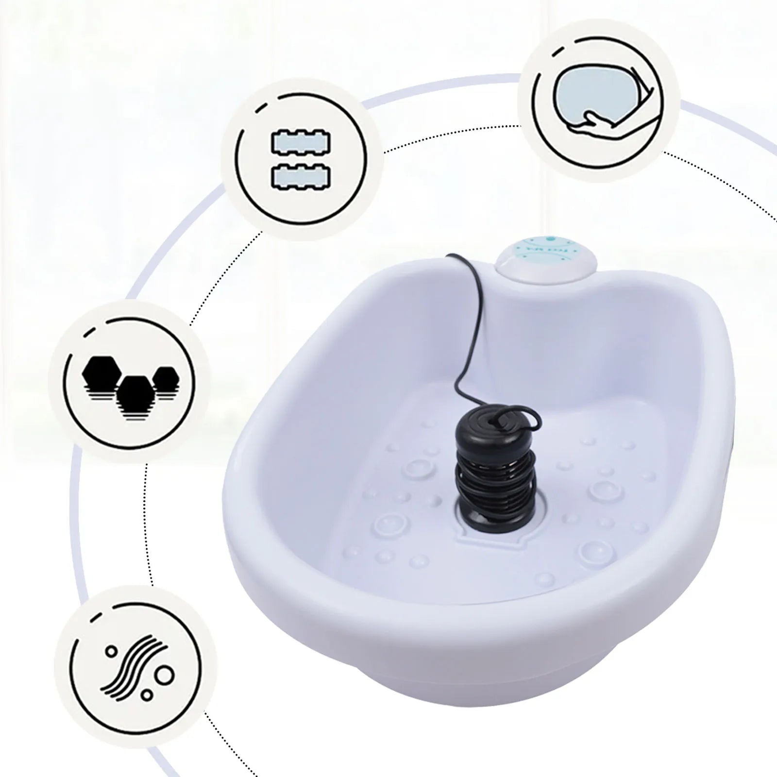 Ionic Foot Bath Detox Machine – 30-Minute Timer, 12V Negative Ion Foot Spa for Home & Salon
