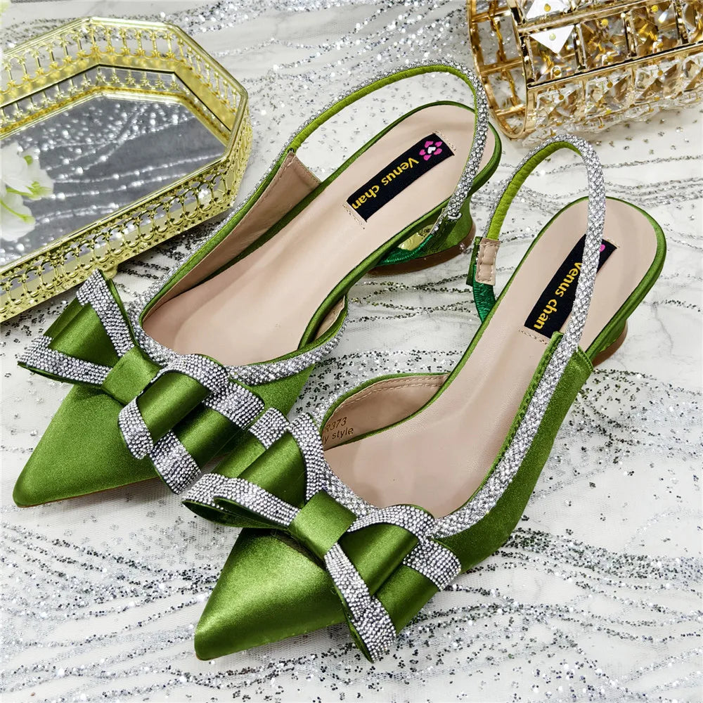 Elegant African-Inspired High Heel Chain Slingback Sandals for Women – Party & Wedding Pumps