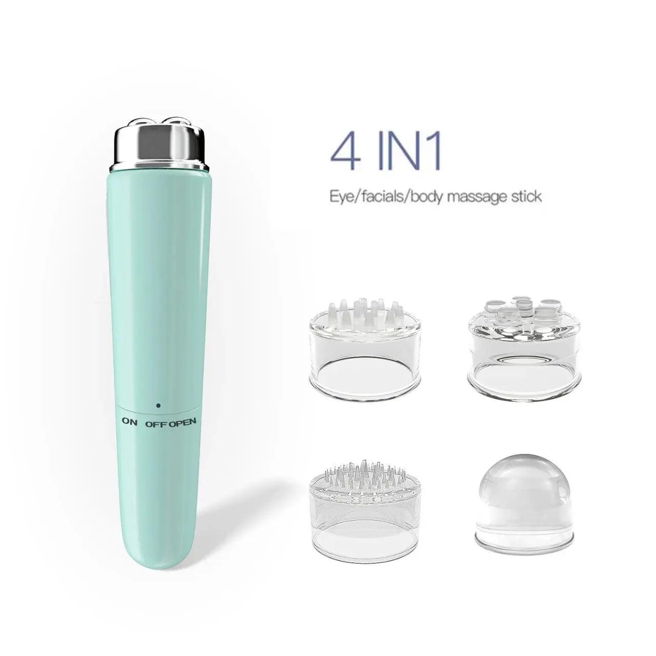 4-in-1 Electric Eye & Face Massager — Micro Vibration for Dark Circles, Puffiness & Eye Bags, Portable