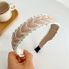 Boho Leaf Embroidery Turban Headband for Women & Girls — Twisted Hairband Hair Accessory