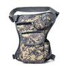 Men's Canvas Waist and Leg Pack - Durable Fanny Belt Bag for Bicycle, Motorcycle and Work