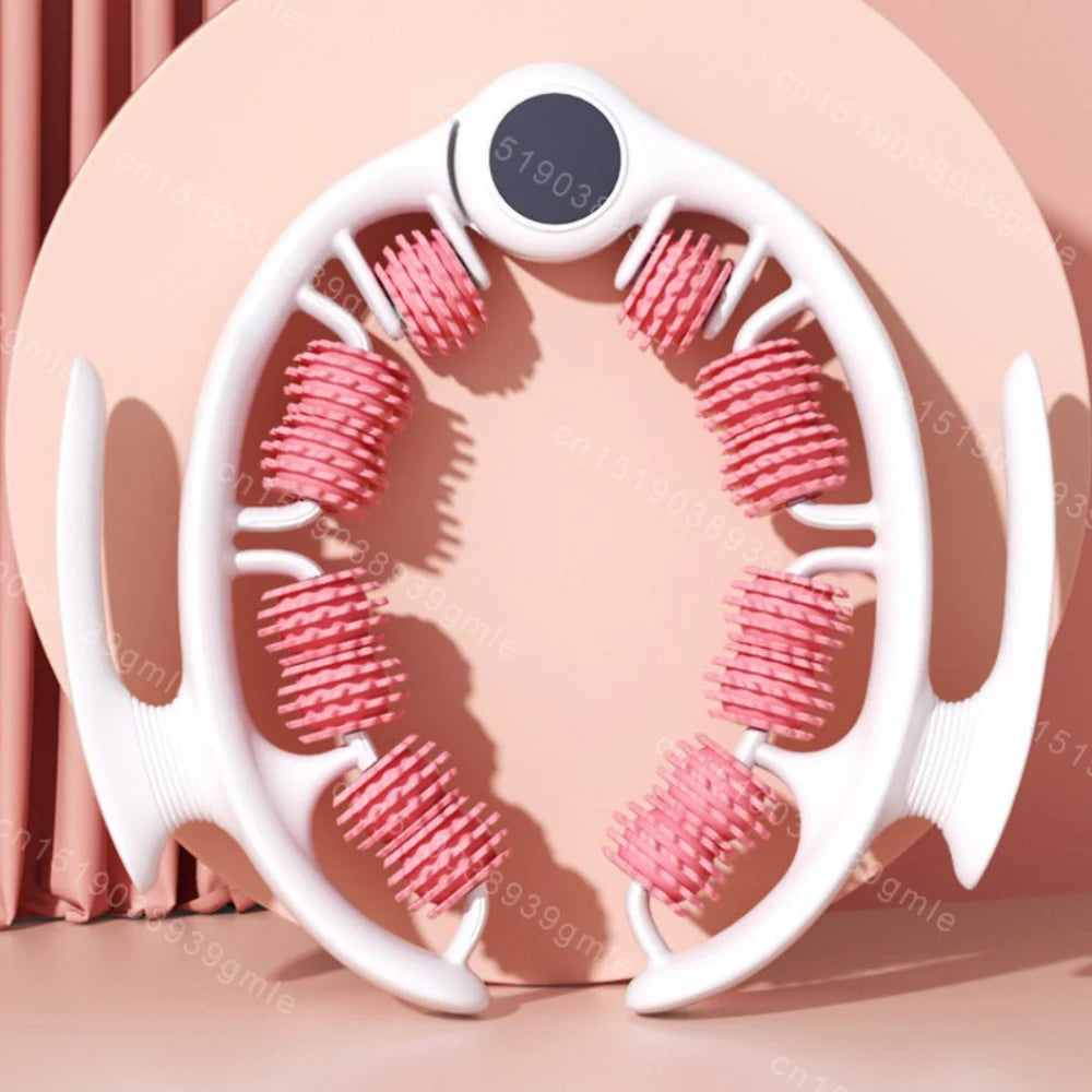 8-Wheel Full-Coverage Manual Massage Roller – Deep Tissue Leg, Arm & Waist Massager