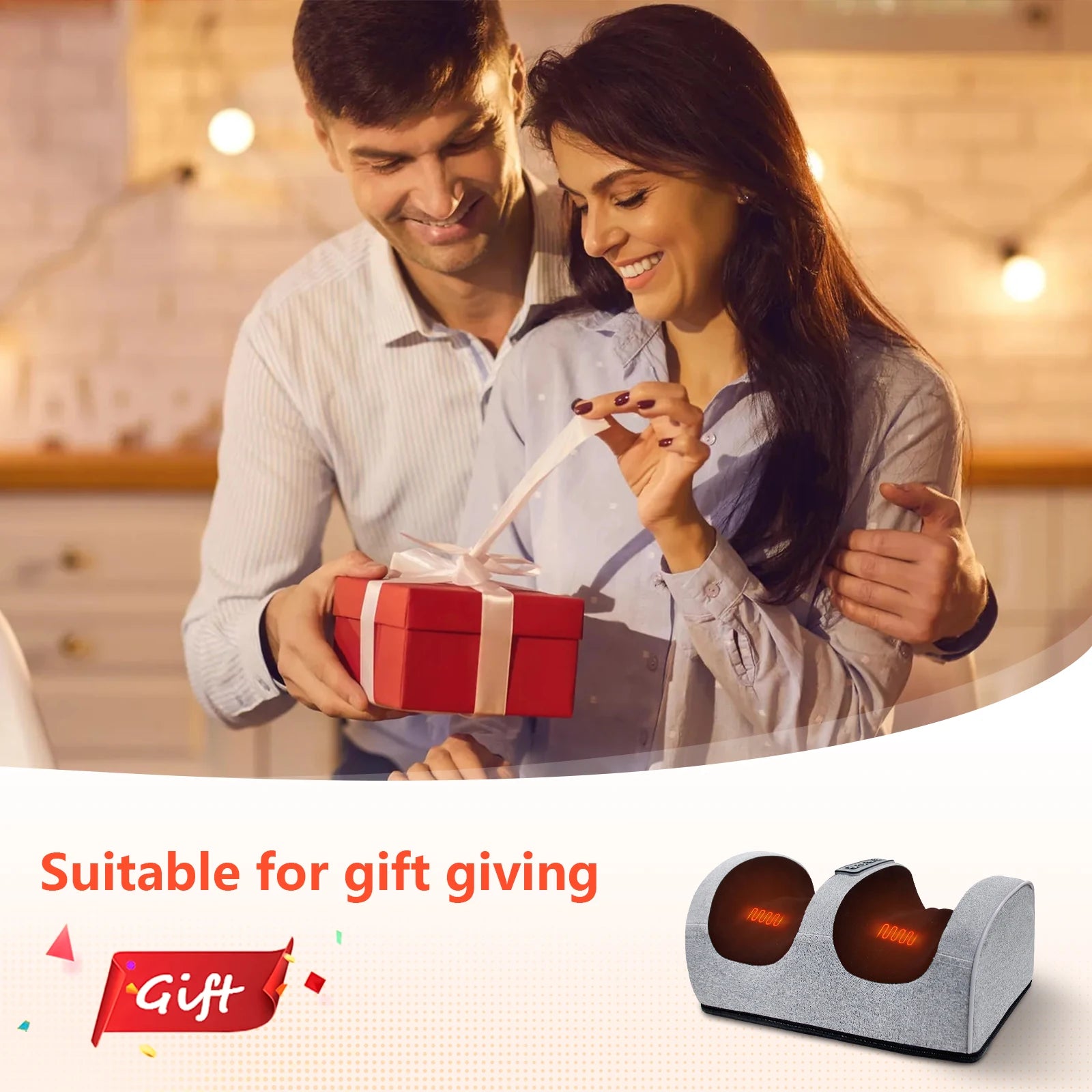 Foot massage machine Foot kneading foot leg massager electric heating home leg machine Christmas gifts, Valentine's Day gifts, M