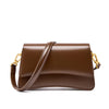 Cowhide One-Shoulder Baguette Bag – Genuine Leather Underarm Crossbody for Women