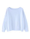 Plus Size Women's Casual Round Neck Knit Sweater - Solid Color Long Tunic