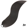 24-Inch (61 cm) Synthetic Braided Ponytail Extension – Black Long Straight Hairpiece with Elastic Band