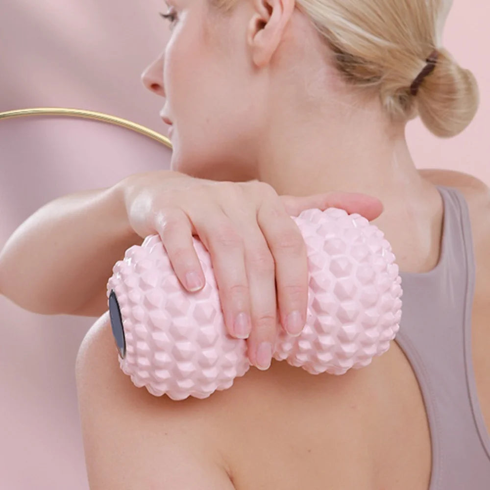 Peanut Massage Ball Yoga Roller for Deep Tissue Back, Leg & Foot Massage – Plantar Fascia Relief