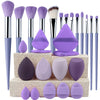 Professional Makeup Brush Set 8-29-Piece - Soft Powder, Eyeshadow & Foundation Brushes with Sponge Travel Cosmetic Kit