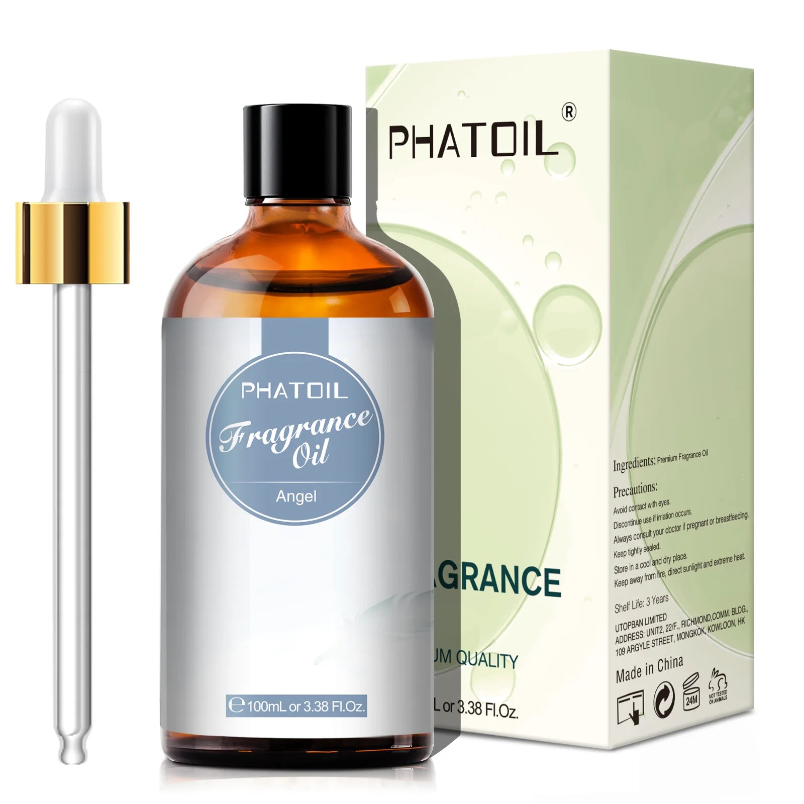 PHATOIL 100ml (3.4 fl oz) White Musk Fragrance Oil – Fresh Linen, Honeysuckle & Peach Orange Blossom for Candles, Soap & Diffusers