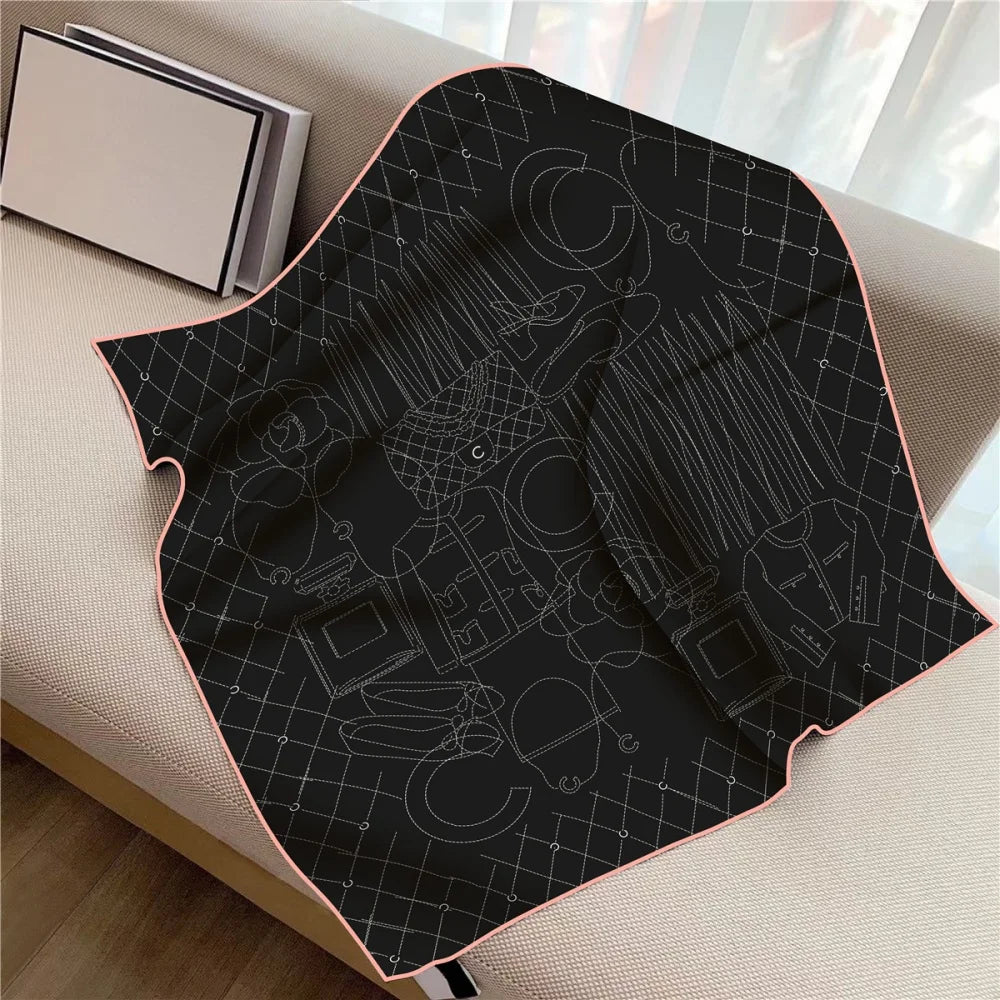 Twill Silk Square Scarf 90 x 90 cm (35.4 in) - Floral & Letter Print Women's Neck Kerchief Wrap