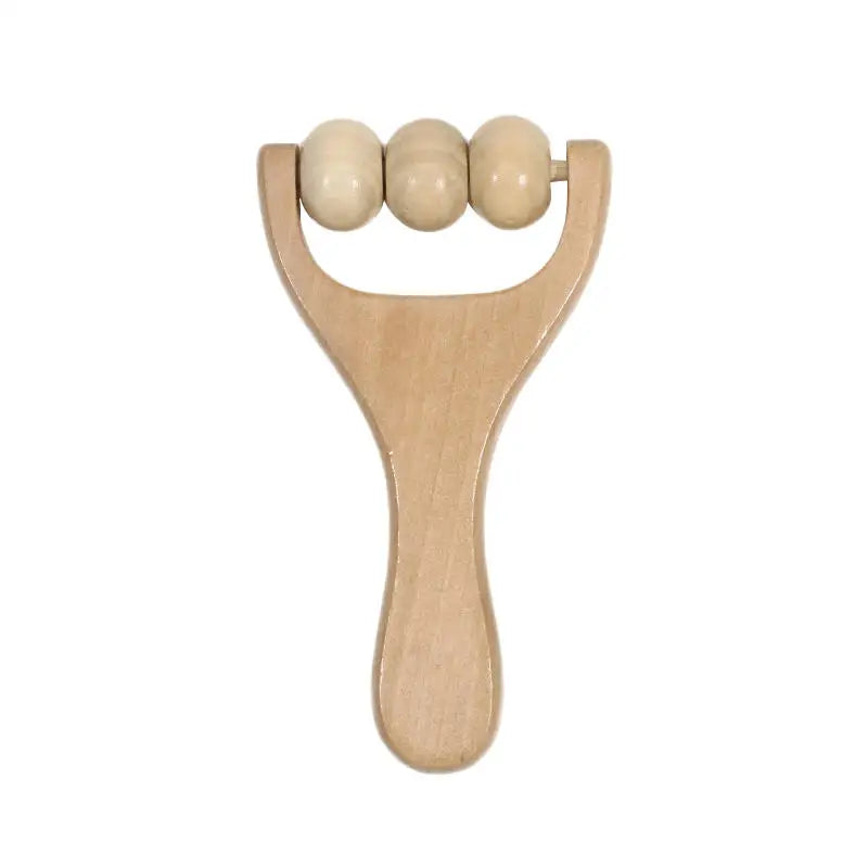 Wooden Handheld Massage Roller and Gua Sha Tool – Full-Body Trigger Point Massager for Women & Men