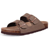 Cow Suede Cork Clogs for Women - Comfortable Footbed Mules Sandals