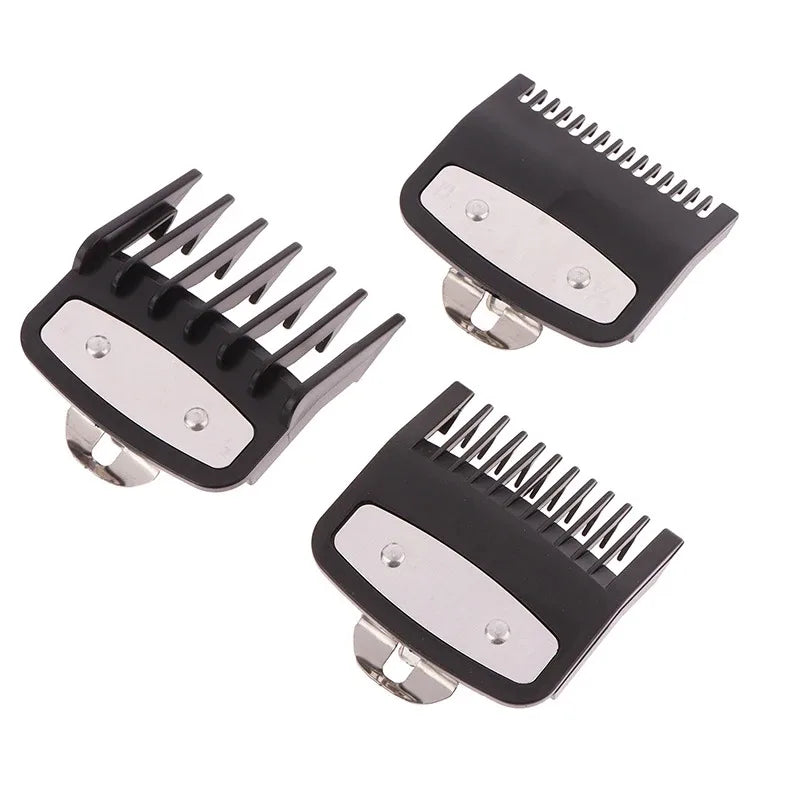 Black Hair Clipper Guard Set - 3-Pack Guide Combs 1.5mm, 3mm, 4.5mm for Trimmer Styling