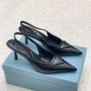 Women's Pointed T-Strap Thin High Heel Sandals Genuine Leather Elegant Office & Party Shoes