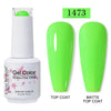 Red Semi-Permanent UV Gel Nail Polish 15ml (0.5 fl oz) Top & Base Hybrid
