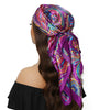Square Satin Foulard Scarf 90 x 90 cm (35 x 35 in) Neckerchief Bandana Hijab for Women