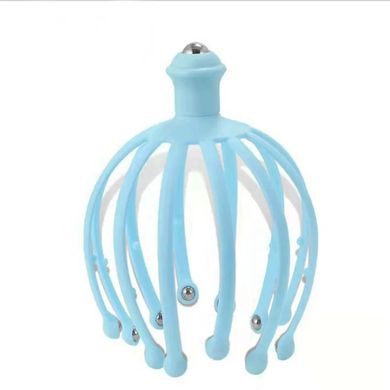 Handheld Scalp Massager - 9/12-Claw Stainless Steel Head & Neck Roller with 9-Finger Steel Ball