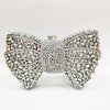 Rhinestone Evening Clutch with Bow - Multi-Color Bridal Wedding Party Handbag