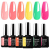 Hema-Free TPO-Free Gel Nail Polish 7.5ml, Glitter Jelly & Nude Shades, Soak-Off UV/LED Full Coverage French