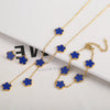 Adjustable Gold-Plated 316L Stainless Steel Clover Flower Bracelet — Five-Leaf Petal Charm for Women, Hypoallergenic Gift