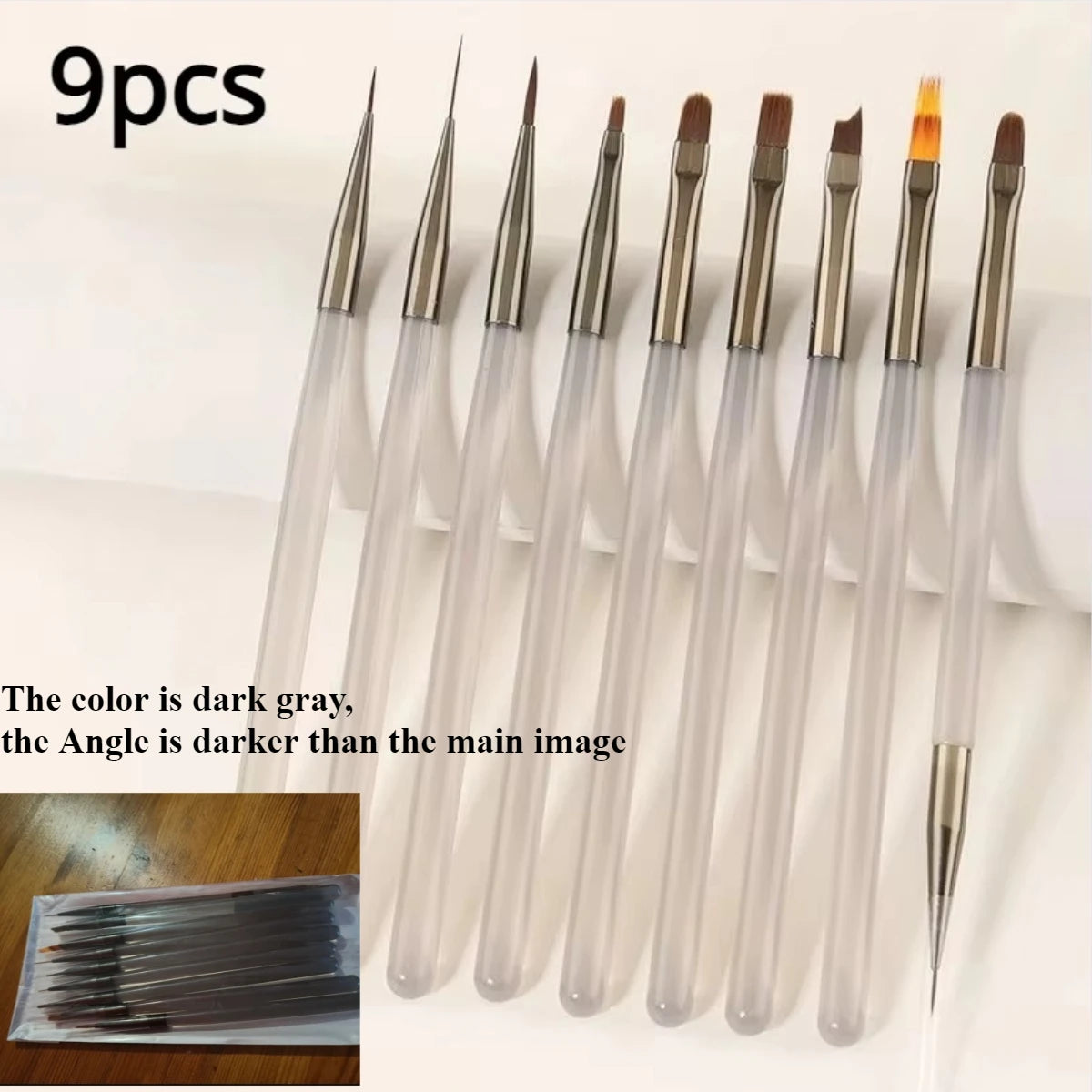 Professional Nail Art Liner Brush Set — Striping & Detailing Pens, 6–25 mm (0.24–0.98 in) Tips