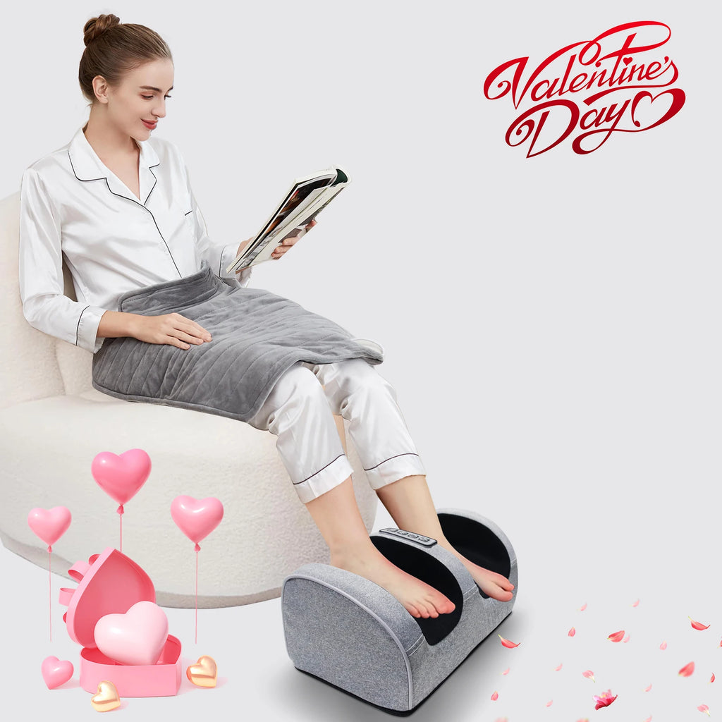 Foot massage machine Foot kneading foot leg massager electric heating home leg machine Christmas gifts, Valentine's Day gifts, M