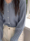 Women's V-Neck Button Pullover Sweater - Soft Knit Autumn/Winter Jumper, One Size (Bust 74-96 cm / 29.13-37.80 in)