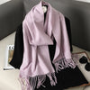 Women’s Long Winter Scarf – Cashmere Blend Shawl Hijab Wrap, Solid Colors, 200×33 cm (79×13 in) – 62 Colors