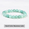 Natural Stone Beaded Bracelet 6/8/10mm — Obsidian Fluorite Quartz Jasper Stretch Yoga Bracelet for Women & Men