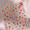 Gold Snowflake & Snowman 3D Self-Adhesive Christmas Nail Stickers with Rhinestones, 10.3 x 8 cm (4.06 x 3.15 in) Sheet