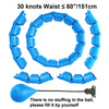 Adjustable Weighted Hula Hoop 21/24/27/30-Section – Blue Detachable Knots Waist Trainer