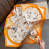 Polyester Satin-Look Square Scarf 70 x 70 cm (27.6 x 27.6 in), Cat Print Headscarf, Neck Wrap, Bandana for Women