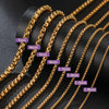 Stainless Steel Long Box Chain Necklace 45-60 cm (18-24 in), 2-7 mm Width, Unisex Punk Minimalist