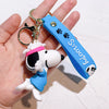 Snoopy Silicone Doll Keychain – Cute Cartoon Car & Bag Pendant with Lobster Clasp