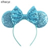 Disney Sequined Mouse Ear Headband with Rainbow Bow, Festival Party Hairband for Women & Girls