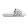 Women's Letter Print Beach Slippers, Flat PVC Casual Slides