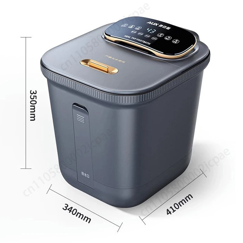 220V Electric Foot Spa Massager – Heating, Vibration & Bubble Pedicure Bath for Relaxation and Pain Relief