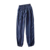 Women's High Waist Harem Pants — Elastic Drawstring Ankle-Length Casual Trousers with Pockets, Breathable Cotton-Blend, Plus Sizes Available