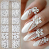 Mini Caviar Beads Nail Art 12-Grid Gold and Silver Micro Ball Charms 0.5–3mm (0.02–0.12in) with Magnetic Picker Pen