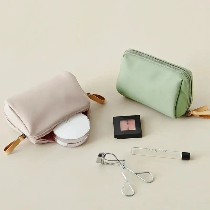 Women's Waterproof Cosmetic Bag - Korean Style Nylon Makeup Pouch & Toiletry Organizer